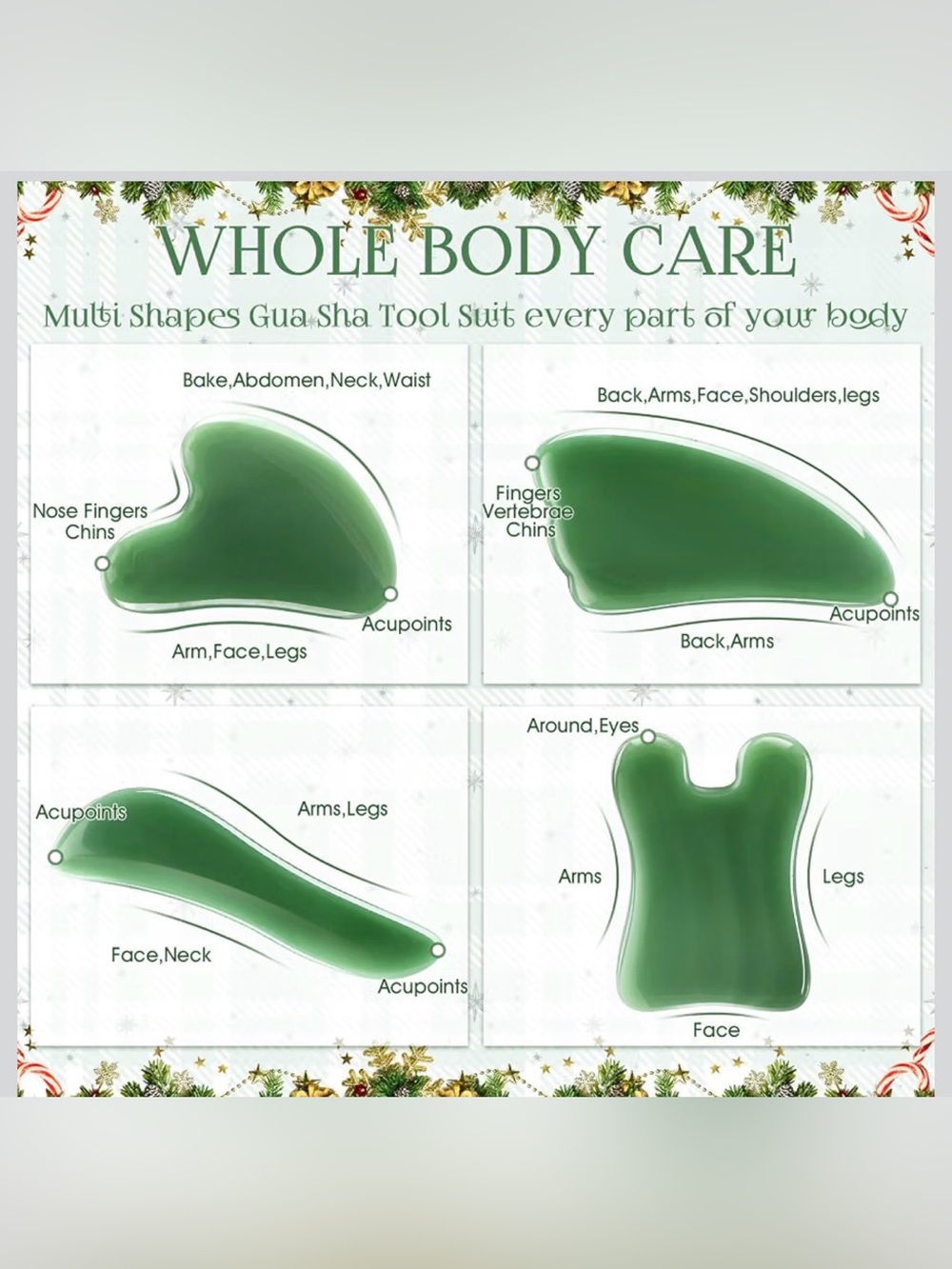 ✴️New✴️Green Gua Sha Massage Tool Set (Retails for $45)